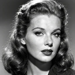 stunning award - winning portrait by peter lindbergh of a beautiful young redheaded woman. vintage 1 9 4 0 s hollywood glamour. glossy shiny hair. high fashion makeup. black and white photo. canon 5 0 mm.