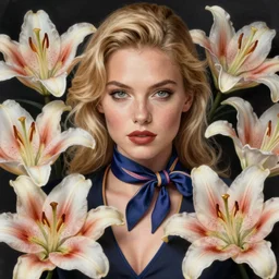 a beautiful fashion blond flight attendant, revealing outfit, symmetrical, maximalist, lily frame, art by ilya kuvshinov, rossdraws, sharp focus, art by wlop and artgerm, extreme detail, detailed drawing, hyper detailed face