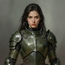 a professional painting of a beautiful young female, clothed in stealthy military armor, olive skin, long dark hair, beautiful bone structure, symmetrical facial features, intricate, elegant, digital painting, concept art, smooth, sharp focus, illustration, from Metal Gear, by Ruan Jia and Mandy Jurgens and Artgerm and William-Adolphe Bouguerea
