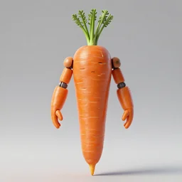 carrot humanoid, symmetrical, highly detailed, digital art, sharp focus, trending on art station, anime art style