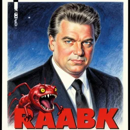 glossy old advertising poster of viktor orban with rabies, night, drawn comic by junji ito, pastels, gradient,