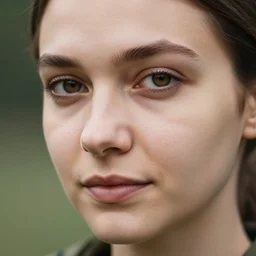 an extreme close up photo of a Ukrainian woman, in her early 20s