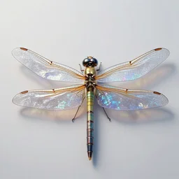 centered symmetric hyperrealistic maximalist overdetailed biomechanical dragonfly. render by adoryanti, machine. delusions, holosomnia, electrixbunny on inatagram. view from above. discodiffusion 8 k 3 d render. calm beautiful still relaxed shiny transparent reflecting iridescent. deviantart artstation