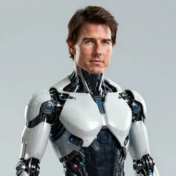 cybernetic cyborg tom cruise, sharp lines, digital, artstation, colored in