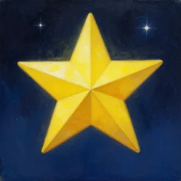 a yellow star in the sky in the style of john kenn mortensen, realistic painting, high definition, digital art, matte painting, very detailed, concept art, pixiv, deviantart, artstation, danbooru, illustration, realistic