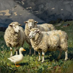 franz marc sheep with duck