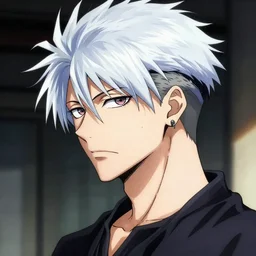 Kempachi with an undercut haircut, Anime art, Bleach,