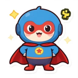 cute miss mascot phogleur phogleur sealeo super hero sticker art, cronobreaker, beeple game icon