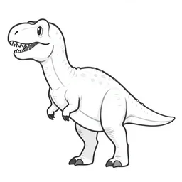 trex dinosaur, symmetrical, accurate, simple clean lines, coloring book, graphic art, line art, vector art, by martina matteucci, pavel shvedov, peter lundqvist, diane ramic, artstation