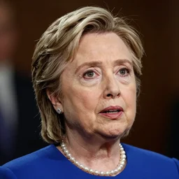close - up photo of hillary clinton by martin schoeller
