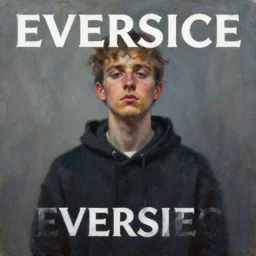 oil painting of cover art from the 2016 album Eversince from swedish artist Bladee from acclaimed rap group Drain Gang