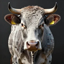 cow made of gingham. intricate abstract. intricate artwork. by tooth wu, wlop, beeple, dan mumford. trending on artstation, greg rutkowski very coherent symmetrical artwork. cinematic, hyper realism, high detail, octane render, 8 k, iridescent accents