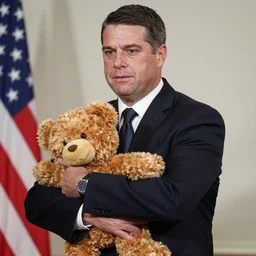 award winning photo of Matt gaetz being arrested after hugging his teddy bear