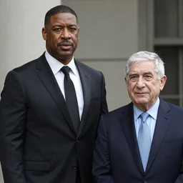 a photo of George Floyd standing next to Dr. Anthony Fauci
