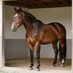 a horse inside the house