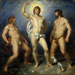 atlantis, painting by gaston bussiere, craig mullins, j. c. leyendecker, tom of finland