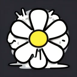 geometric stylized flower melting keith haring