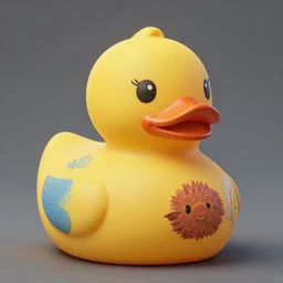 a matte portrait of a highly decorated rubber duck with a dreamy expression, highly detailed, illustration by jack black