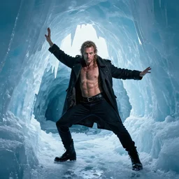 demon posing in the ice cave. greg rutkowski. boris vallejo. color grading lut 3 8 4 0 x 2 1 6 0