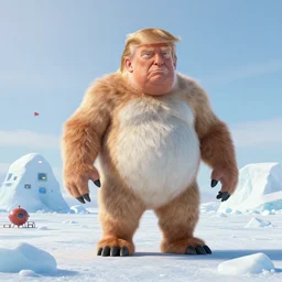 donald trump creature monster john carpenter by stanley artgerm lau, polar explorer, antarctic station, antarctica, wlop, the thing alien assimilation, metamorphose, movie the thing by john carpenter, rossdraws, frank frazetta, andrei riabovitchev, marc simonetti