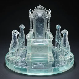 In front of the throne there was also something that was transparent like glass, and that looked like a sea. In the center of the circle, around the throne, were four living beings who had eyes all over their bodies, in front and behind.