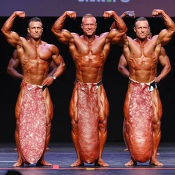 bodybuilding competition of salami people