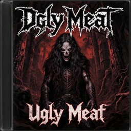 Death metal album with Ugly Meat caption