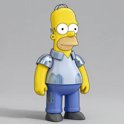 Homer Simpson as a cyborg, art deco design, by Mandy Jurgens and Warhol, Ernst Haeckel, James Jean, artstation, concept art
