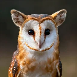 a deer with the face of a barn owl