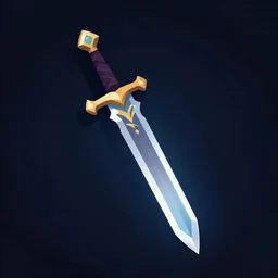 a magical sword, fantasy rpg, isometric, digital art, dark background