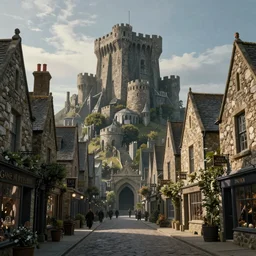 Kingslanding, beautiful street, Game of Thrones, volumetric lighting, fantasy artwork, very beautiful scenery, very realistic painting effect, hd, hdr, cinematic 4k wallpaper, 8k, ultra detailed, high resolution, artstation