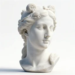 3 d sci - fi cgartist ambient occlusion rendering of a hyper realistic marble greek statuary female head product photo bright white backdrop high key bisexual lighting by chris moore, by edward hopper, by col price, trending on artstation