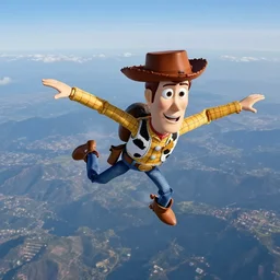 woody from toy story skydiving