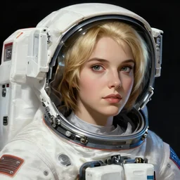 portrait of a female astronaut, scifi, face like ester exposito, blonde shinkai makoto studio ghibli studio key hideaki anno sakimichan stanley artgerm lau rossdraws james jean marc simonetti elegant highly detailed digital painting artstation pixiv