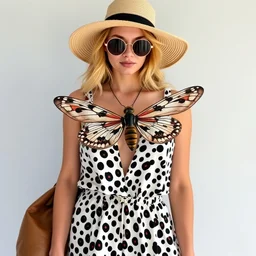 a summer outfit inspired by a spotted laternfly
