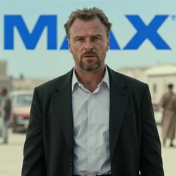 Kurdish detective in a movie directed by Christopher Nolan, movie still frame, promotional image, imax 70 mm footage