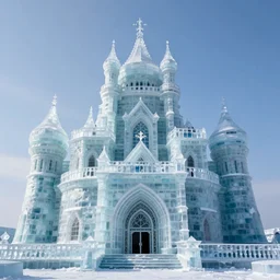 photorealistic ice castle, 4k