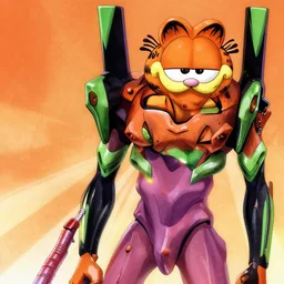 garfield third impact, neon genesis evangelion, anime