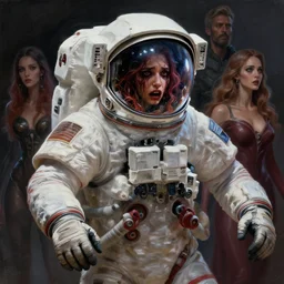 epic professional digital art of tormented astronaut in helmet, painted,, terror, leesha hannigan, wayne haag, reyna rochin, ignacio fernandez rios, mark ryden, iris van herpen, best on artstation, best on cgsociety, epic, stunning, gorgeous, much wow, cinematic, masterpiece