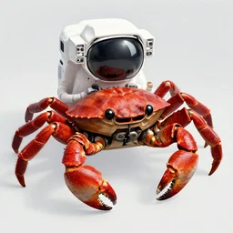 An astronaut crab, concept art, digital art, illustration, well detailed, 8k