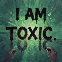 i am toxic. poisonous. painting