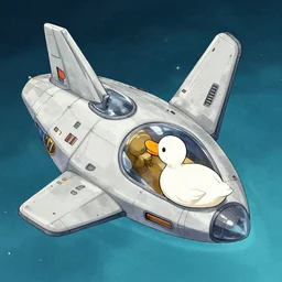 a duck made of spaceship