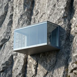 glass built on the side of a vertical cliff, brutalist architecture, stone, digital painting, detailed, highly detailed, smooth, sharp focus, 3 d rendering, octane, unreal engine, digital, maya, award winning, trending on artstation