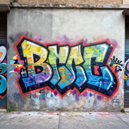 street art of an underground group logo