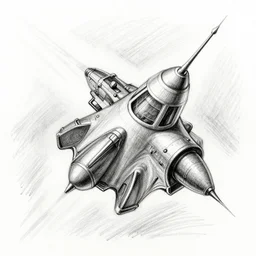 spaceship sketches, graphite