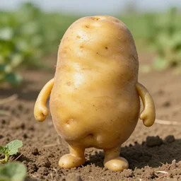 a bigger potato with legs