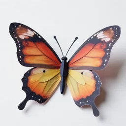 butterfly paper toy, photorealistic, hd, trending on artstation