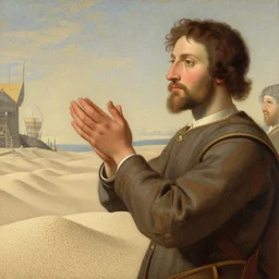 grains of sand clap trending on artstation beeple renaissance painting,