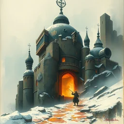 an end. highly detailed digital painting, watercolor, soviet realism, engraving, artstation, concept art, smooth, sharp focus, vivid grunge, manga illustration, unreal engine 5, 8, art by bilibin and kilian eng and kuvshinov and malevich and mucha