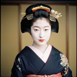 Portrait Photograph of a Japanese Geisha Kodak 7213 Vision 3 200T